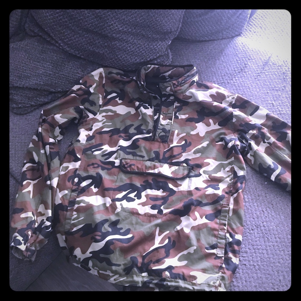 ROOK Windbreaker pullover with a hidden hood